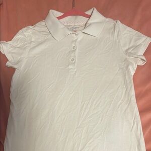 Classic Girl  White School Polo Shirt